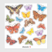 Viktorianische Vintage Schmetterlingsbilder Aufkleber (Blatt)