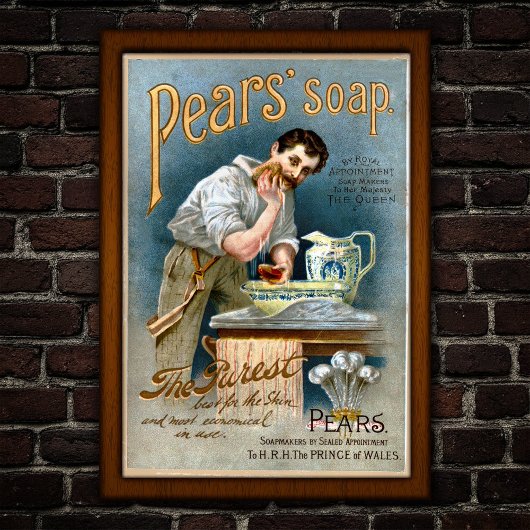Viktorianische Vintage-Seifenwerbung Poster