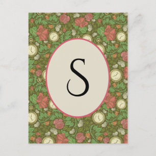 Viktorianische Vintage Steampunk-Pocket-Rose Postkarte