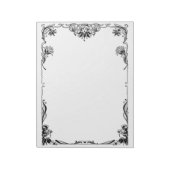 Viktorianische Visage und Weingrenzen Notizblock (Rotiert)