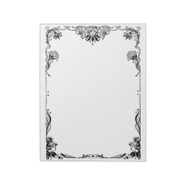 Viktorianische Visage und Weingrenzen Notizblock