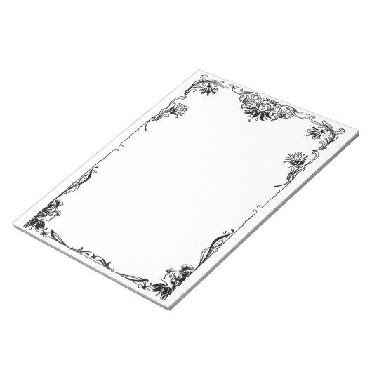 Viktorianische Visage und Weingrenzen Notizblock (angewinkelt)