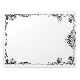 Viktorianische Visage und Weingrenzen Notizblock