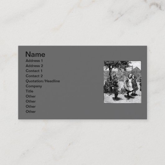 Viktorianische Visitenkarte (Vorderseite)