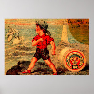 Viktorianische Visitenkarte Chadwick's Spool Cotto Poster