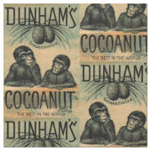 Viktorianische Visitenkarte: Dunhams Cocoanut-Druc Stoff (Nahaufnahme)