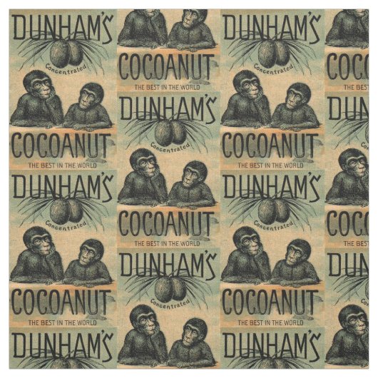 Viktorianische Visitenkarte: Dunhams Cocoanut-Druc Stoff (Muster)