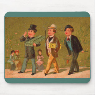 Viktorianische Visitenkarte Kleine Beauties Zigare Mousepad