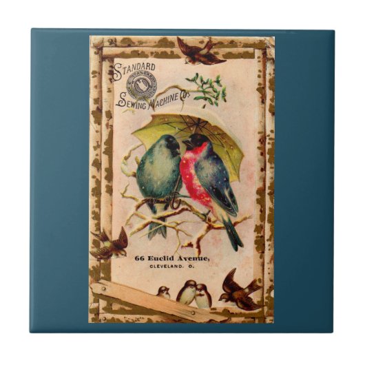 Viktorianische Visitenkarte Standard Nähmaschine C Fliese (Vorderseite)