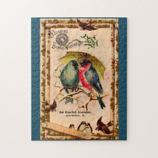 Viktorianische Visitenkarte Standard Nähmaschine C Puzzle (Vertikal)