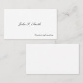 Viktorianische Visitenkarten von Männern Telefonnummerkarte (Vorne/Hinten)