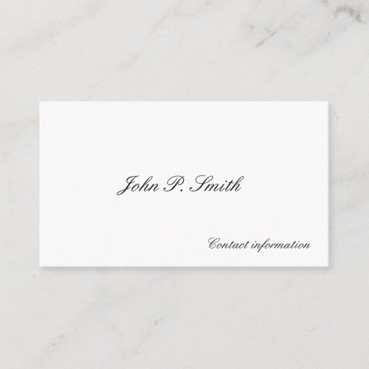 Viktorianische Visitenkarten von Männern Telefonnummerkarte (Vorderseite)