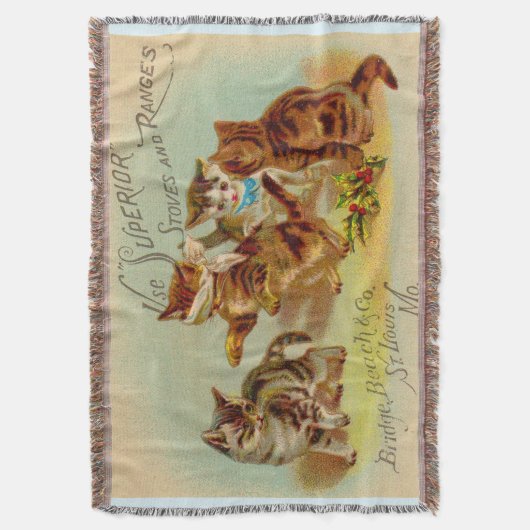 Viktorianische Visitenkartenkätzchen Decke (Vorderseite Vertikal)