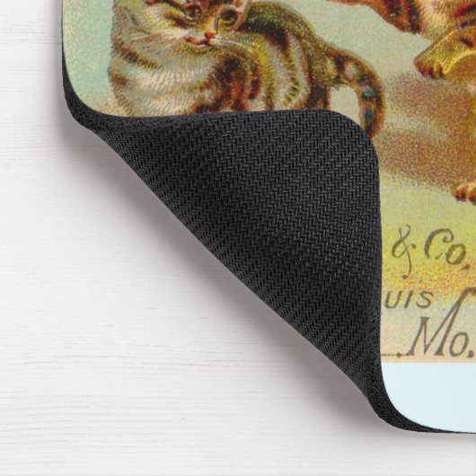 Viktorianische Visitenkartenkätzchen Mousepad (Ecke)
