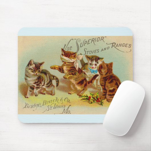 Viktorianische Visitenkartenkätzchen Mousepad (Mit Mouse)