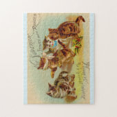Viktorianische Visitenkartenkätzchen Puzzle (Vertikal)