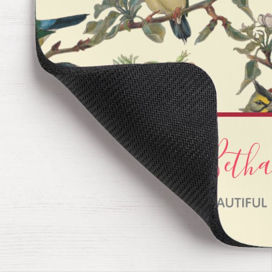 Viktorianische Vögel Mousepad (Ecke)