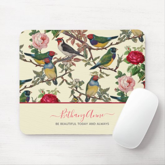 Viktorianische Vögel Mousepad (Mit Mouse)