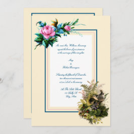 Viktorianische Vogelarten aus der Ära in Nest bei Einladung