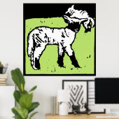 Viktorianische Waldtierlämmer Poster (Heimbüro)