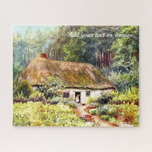 Viktorianische Wasserfarbe der englischen Hütte un Puzzle (Horizontal)