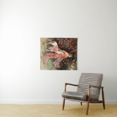 Viktorianische Wasserfarbe der Frau mit Hirsch Wandteppich (Beispiel (Horizontal))