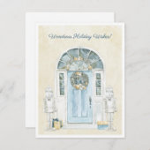 Viktorianische Wasserfarbe Feiertagskarte (Vorne/Hinten)