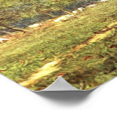 Viktorianische Wasserfarbe: Mädchen pflücken Äpfel Poster (Ecke)