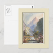 Viktorianische Wasserfarbe Postkarte (Vorne/Hinten)