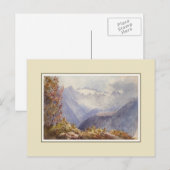 Viktorianische Wasserfarbe Postkarte (Vorne/Hinten)