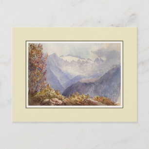 Viktorianische Wasserfarbe Postkarte