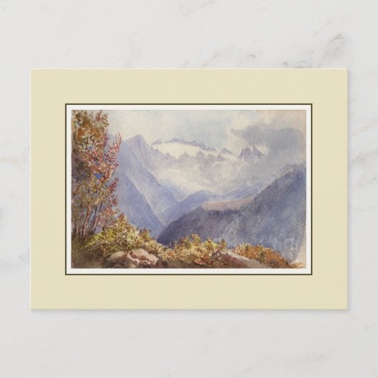 Viktorianische Wasserfarbe Postkarte (Vorderseite)