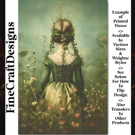 Viktorianische weibliche Person von hinten, Feld B Seidenpapier