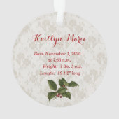 Viktorianische Weihnachten als Großeltern - Foto Ornament (Rückseite)