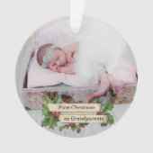 Viktorianische Weihnachten als Großeltern - Foto Ornament (Vorderseite)