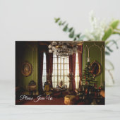 Viktorianische Weihnachten - Einladung "Join Us" (Stehend Vorderseite)