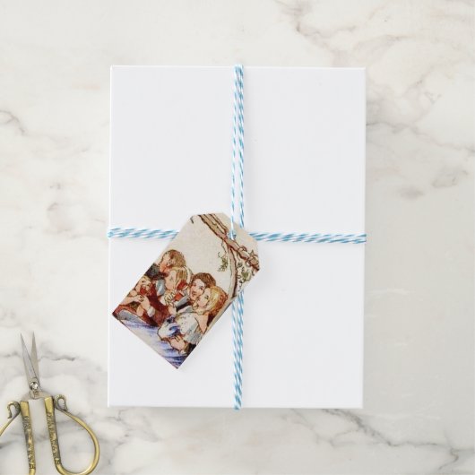 Viktorianische Weihnachten Geschenkanhänger (Mit Garn)