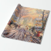 Viktorianische Weihnachten Geschenkpapier (Ungerollt)