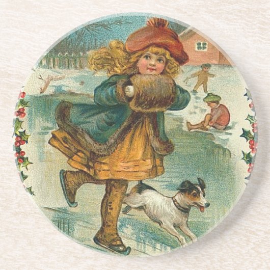 Viktorianische Weihnachten Getränkeuntersetzer (Vorne)