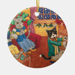 Viktorianische Weihnachten Keramikornament