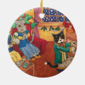 Viktorianische Weihnachten Keramikornament (Hinten)