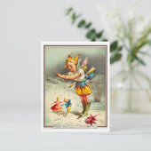 Viktorianische Weihnachten / Neujahrspelinsel Postkarte (Stehend Vorderseite)