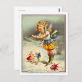Viktorianische Weihnachten / Neujahrspelinsel Postkarte (Vorne/Hinten)