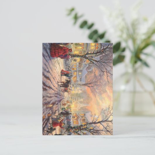 Viktorianische Weihnachten Postkarte (Stehend Vorderseite)