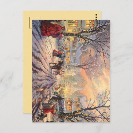 Viktorianische Weihnachten Postkarte (Vorne/Hinten)