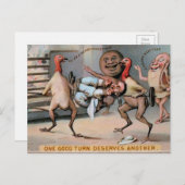 Viktorianische Weihnachten Postkarte (Vorne/Hinten)