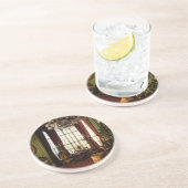 Viktorianische Weihnachten - Sandstein-Untersetzer Getränkeuntersetzer (Seite)