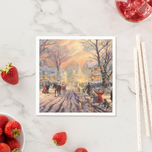 Viktorianische Weihnachten Serviette (Beispiel)