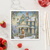 Viktorianische Weihnachten Serviette (Beispiel)