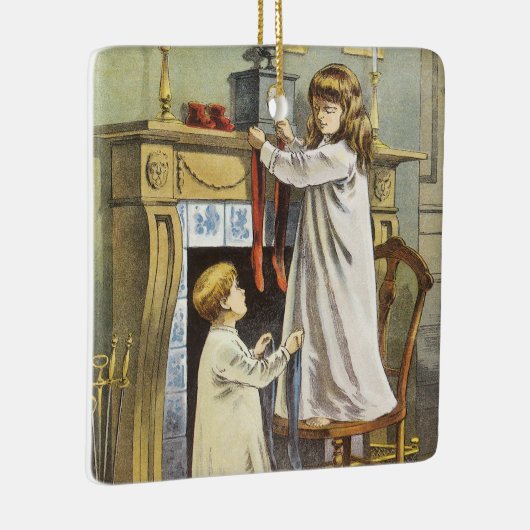 Viktorianische Weihnachten, Strümpfe zu Weihnachte Keramikornament (Rechts)